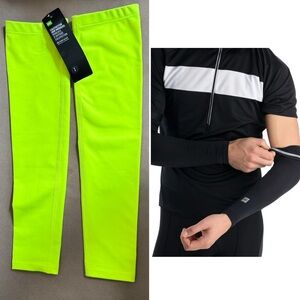 NWT Unisex MEC Calefaction Mid-Weight Arm Warmers in Neon Yellow. Size M
